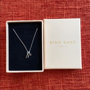 🖤 Bing Bang Wishbone Star Sterling Silver .925 Charm Necklace Pendant FIRM PRICE